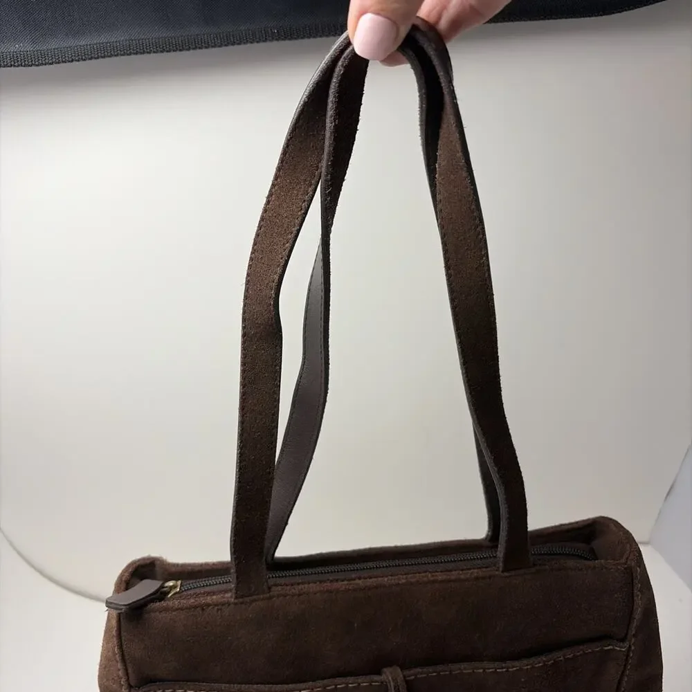 Ralph Lauren dark brown suede tote bag EUC - Picture 3 of 13
